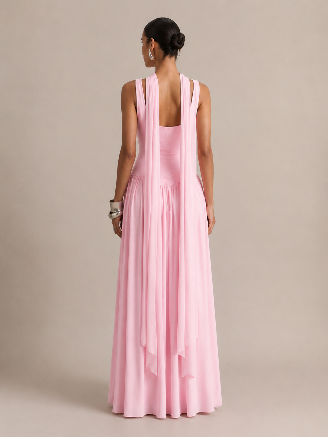 Elena Scarf Maxi Dress.