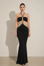 Seraphina Embellished Cut-Out Evening Gown