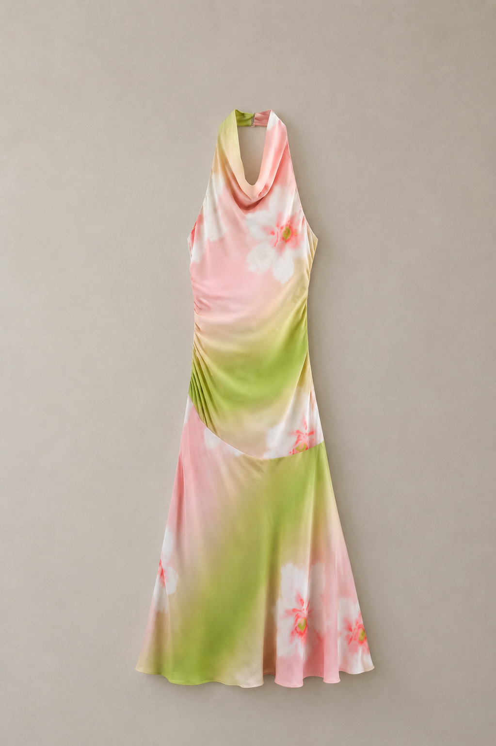 Aurélie Watercolor Halter Maxi Dress