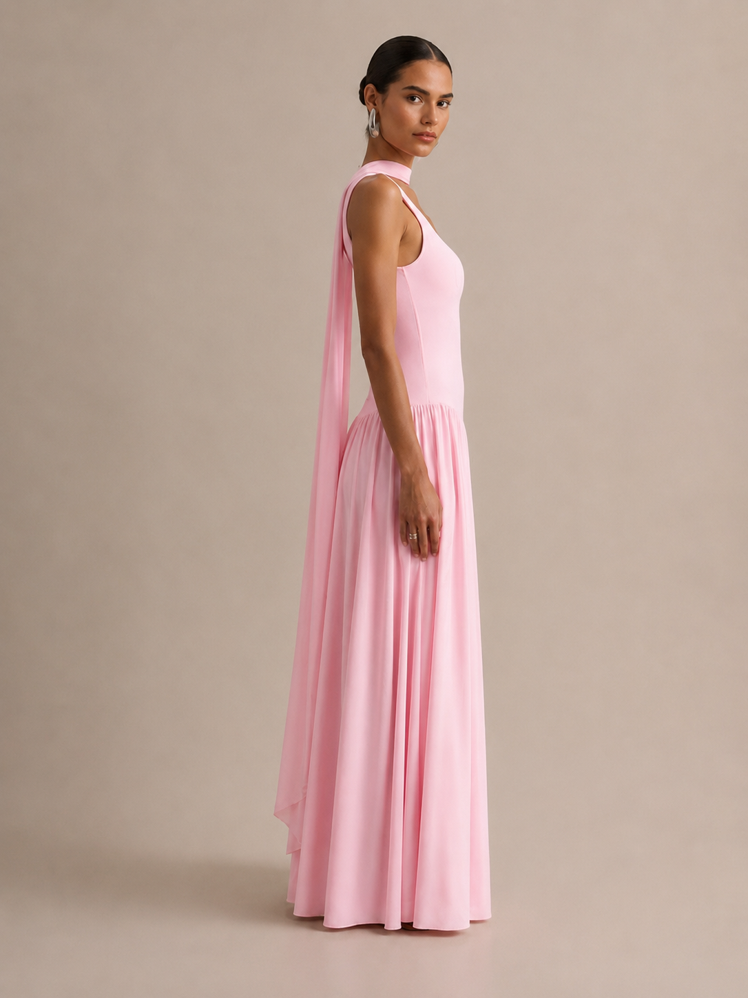 Elena Scarf Maxi Dress.