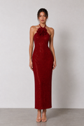 Rosalia Crystal Halter Gown