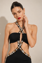 Seraphina Embellished Cut-Out Evening Gown