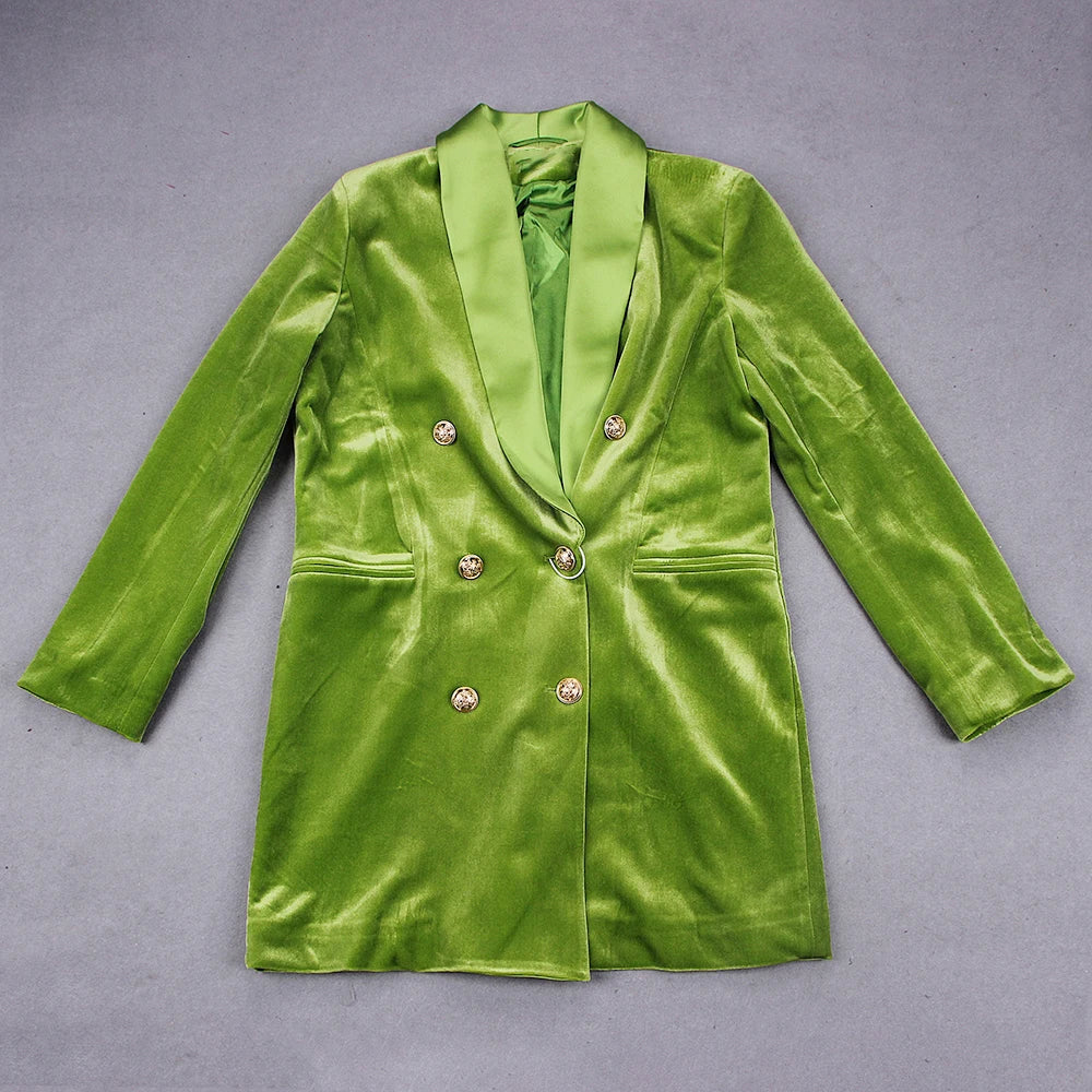 Liora Velvet Blazer Mini Dress – Lime Luxe