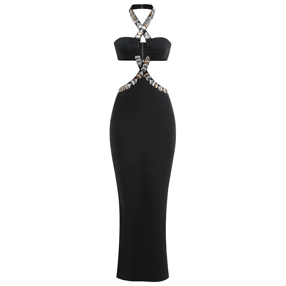 Seraphina Embellished Cut-Out Evening Gown