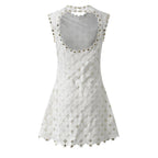 Charlotte Embellished Lace Mini Dress