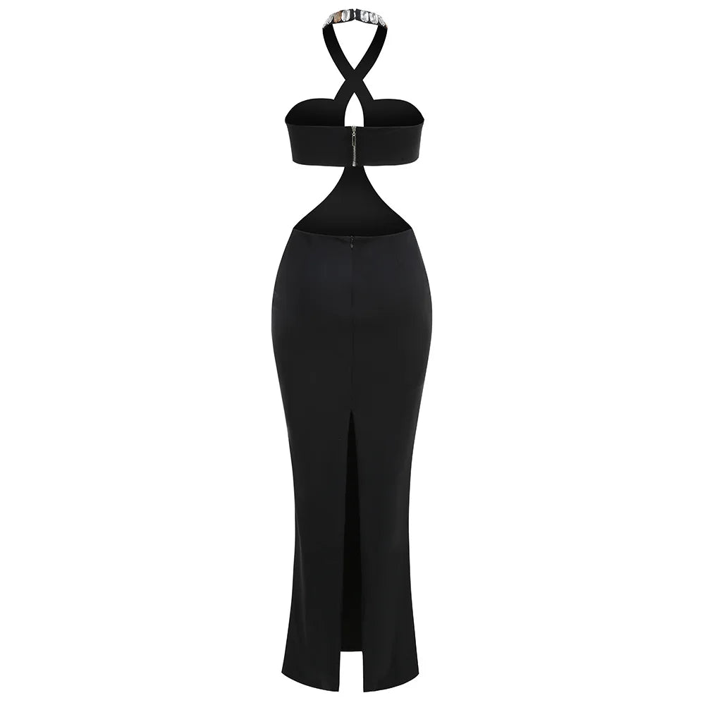 Seraphina Embellished Cut-Out Evening Gown