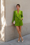 Liora Velvet Blazer Mini Dress – Lime Luxe